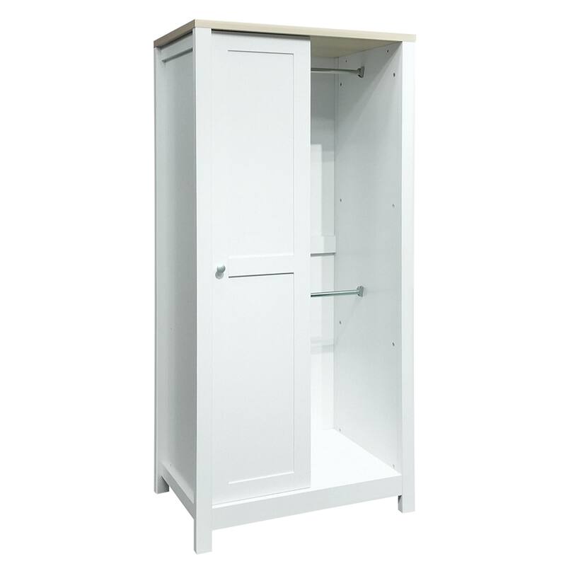 Bedroom Storage Wardrobe with 2 Drawers and Open Shelve