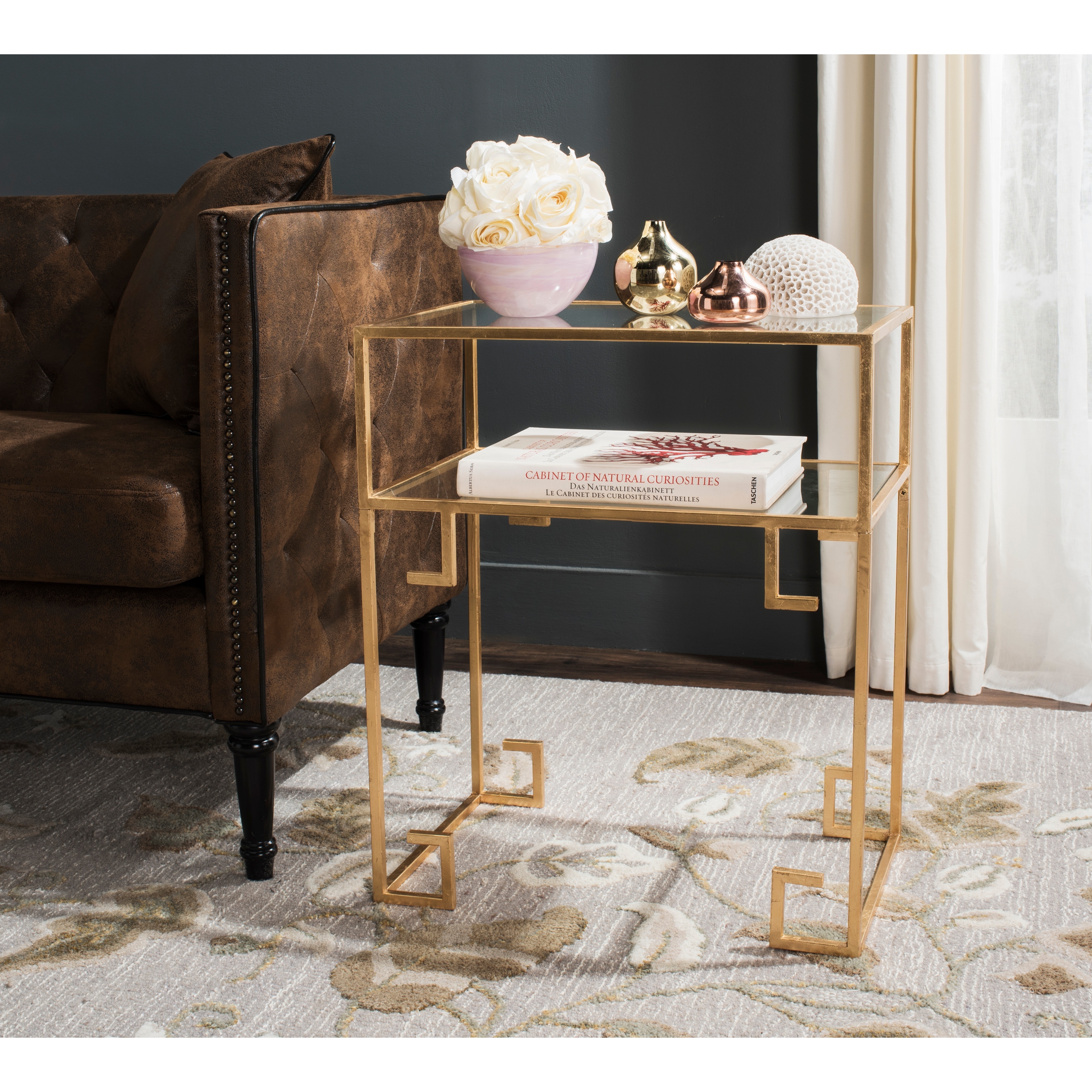 Gold leaf online accent table