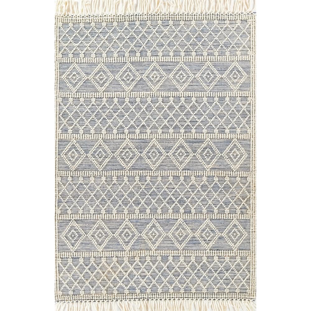 Momeni Boulder Hand Woven Wool and Cotton Geometric Area Rug