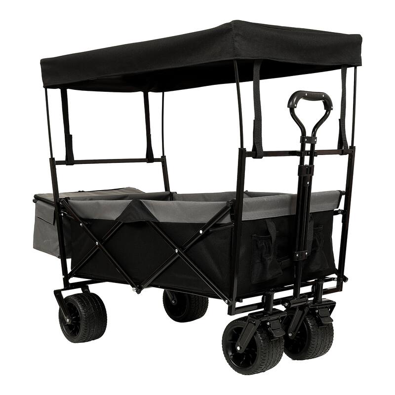 480 lb Folding Wagon Stroller with Canopy & Mosquito Net