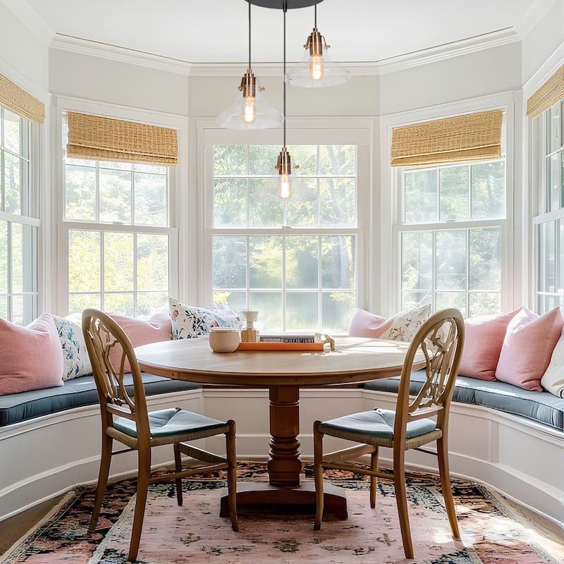 Modern Farmhouse 3-Light Cluster Glass Pendant Kitchen Island Adjustable Ceiling Light - 18"W x 18"D x 10" - 68"H