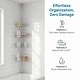preview thumbnail 42 of 40, Utopia Alley Tension Pole Shower Caddy Corner Organizer, Adjustable with 4 Removable Baskets, 60 to 97 Inch