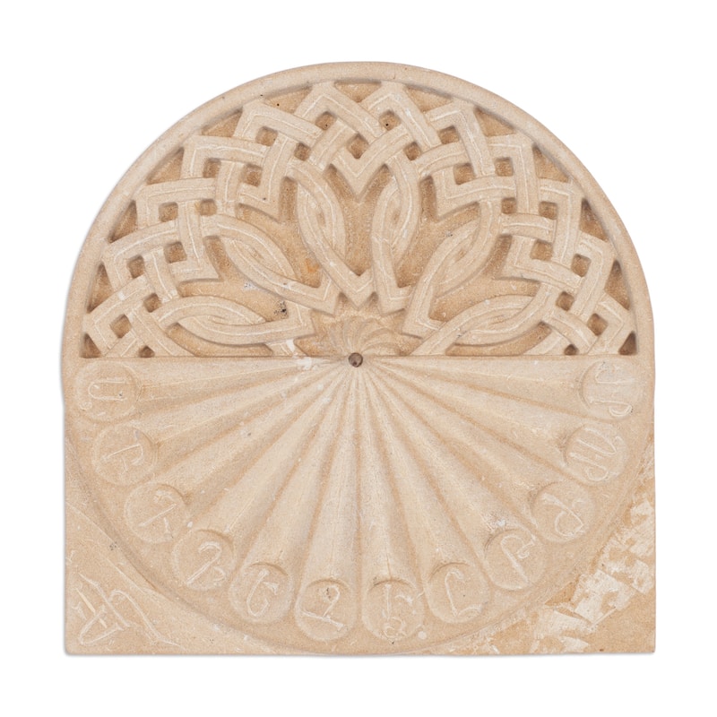 Novica Handmade Khachqar Sundial Felsite Stone Sundial