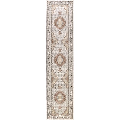 Geometric Tabriz Mahi Turkish Traditional Area Rug Oriental Carpet
