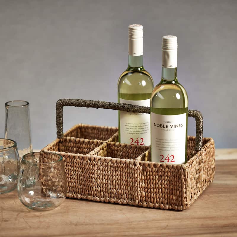 Mercela Seagrass Drinkware / Cutlery Caddy - 12.25" x 8.25" x 4"