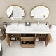 preview thumbnail 40 of 85, Floating Bathroom Vanity with Integrated Resin Top