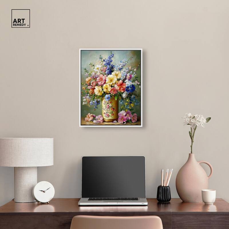 Chromatic Corolla Canvas by Art Remedy
