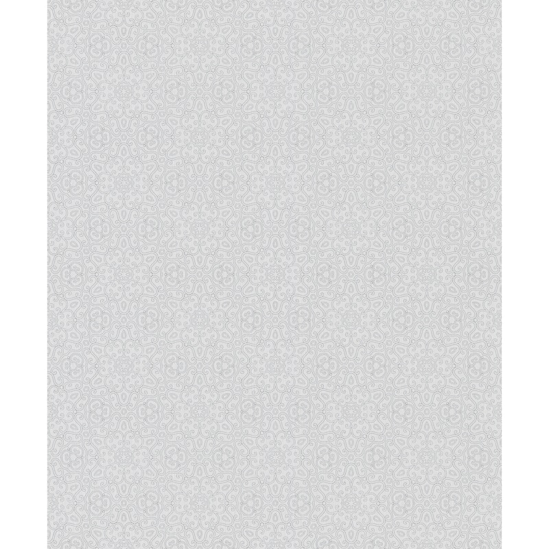 Galerie Wallcoverings Serene Collection Metallic Openwork Mandala Flower Vinyl on Non-woven Wallpaper Roll - 33 feet x 21 inches - Beige