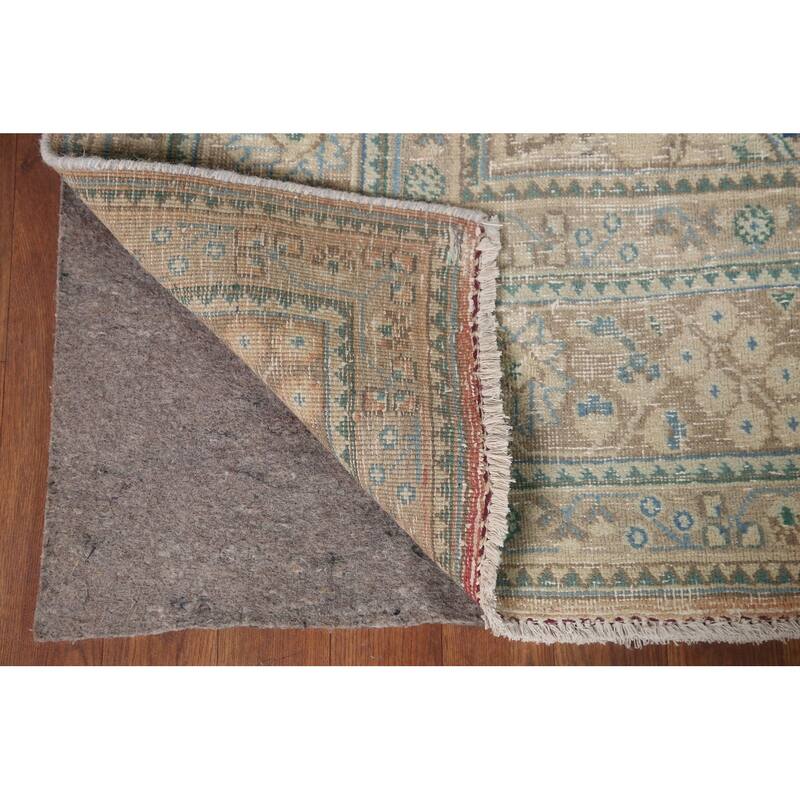 Antique Traditional Distressed Tabriz Persian Rug Handmade Wool Carpet - 6'3" x 9'9"
