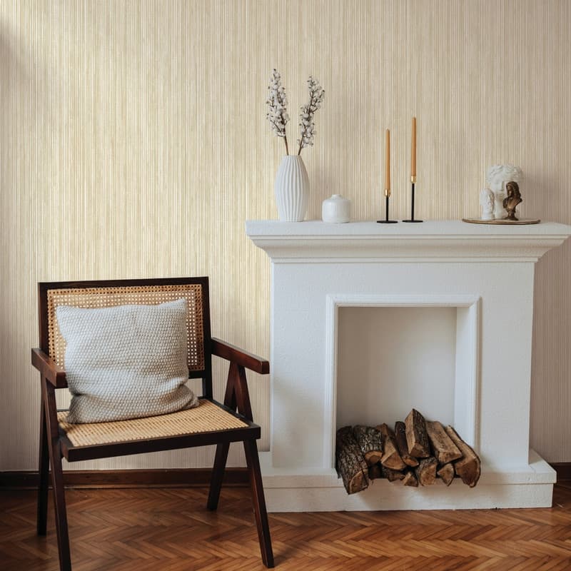 Tempaper Faux Grasscloth Fans Peel And Stick Wallpaper