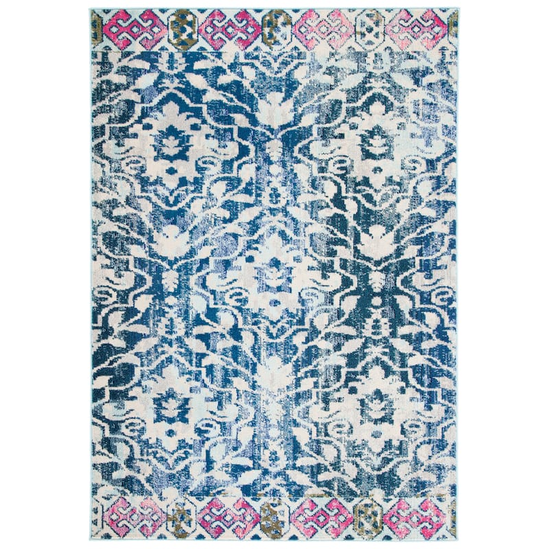 SAFAVIEH Madison Jeljazka Distressed Rug - 6' x 9' - Navy/Ivory