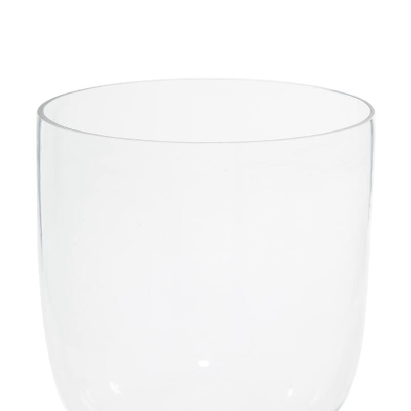 Glass Handmade Turned Style Pillar Hurricane Lamp with Faux Mercury Glass Finish - Silver - Roche River Decor - 7"W x 7"L x 14"H