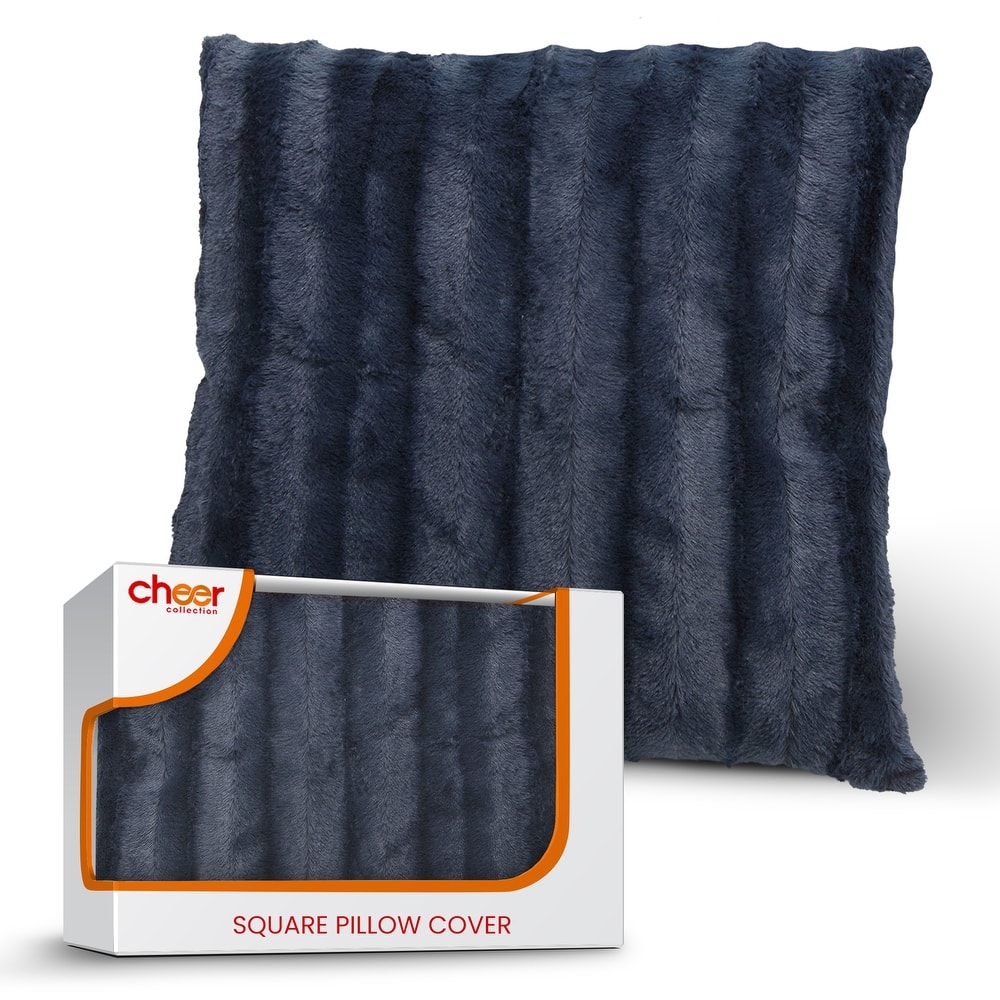 Cheer Collection FauxFur Throw Pillow Cover