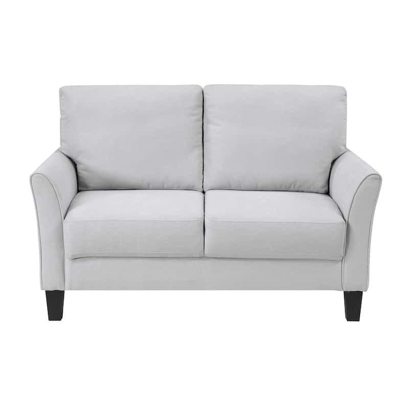 Felix 56" Textured Living Room Loveseat - Wood Finish Exposed Feet