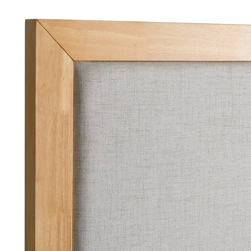 Nova Domus Santa Barbara Modern Grey Fabric & Natural Bed