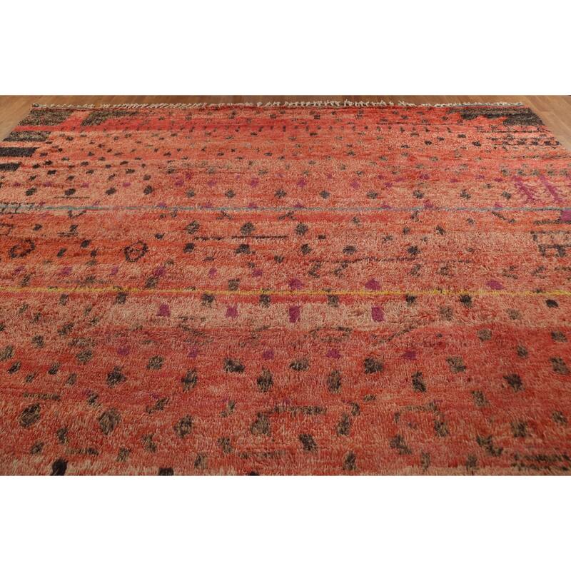 Moroccan Oriental Large Area Rug Handmade Wool Carpet - 11'4"x 19'5"