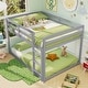 preview thumbnail 5 of 18, Costway Full Over Full Bunk Bed with Full-length Guardrails &