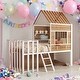 preview thumbnail 2 of 28, House-shaped Design Metal Twin size Loft Bed with Roof, Window, Guardrail and Ladder, Safety & Fun, Maximized Space