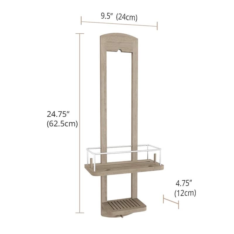 The Original Moa Small Teak Shower Caddy