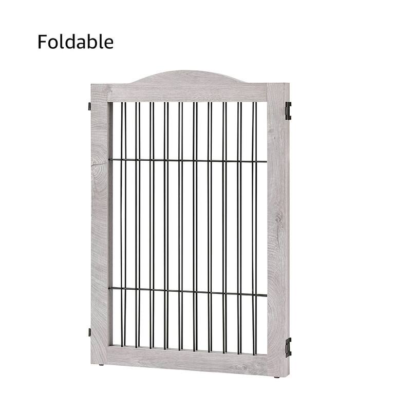 Unipaws Pet Playpen with Wire 6 Panels Freestanding Dog Gate