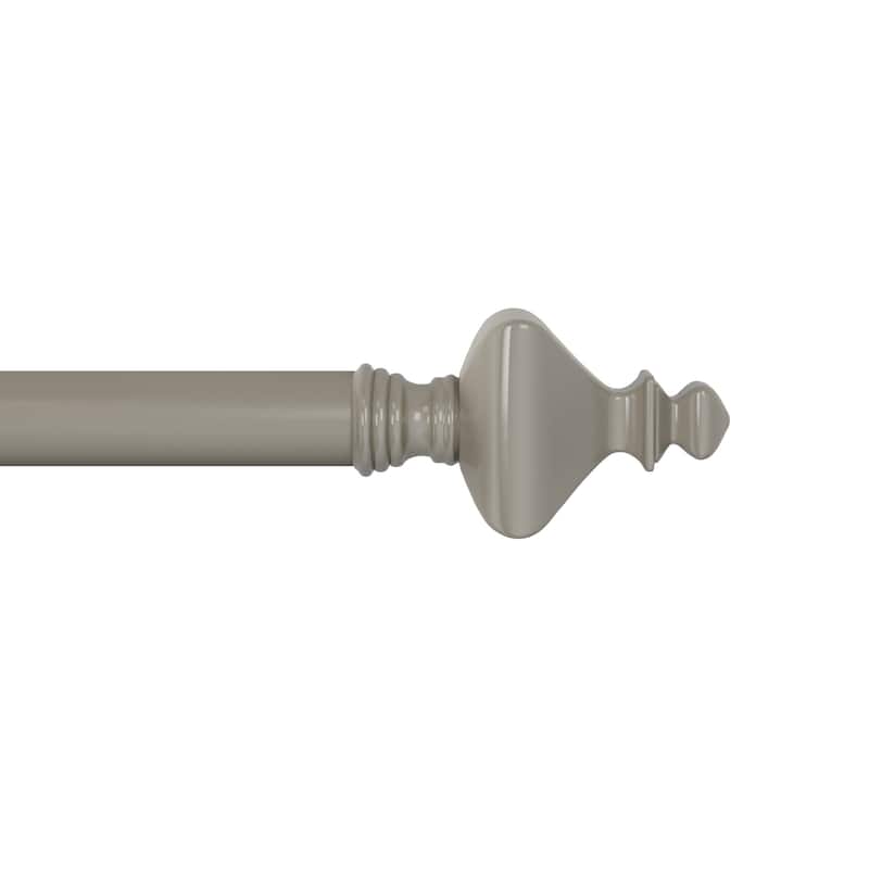 Lavish Home 1-Inch Adjustable Curtain Rod - 48-84" - Gray