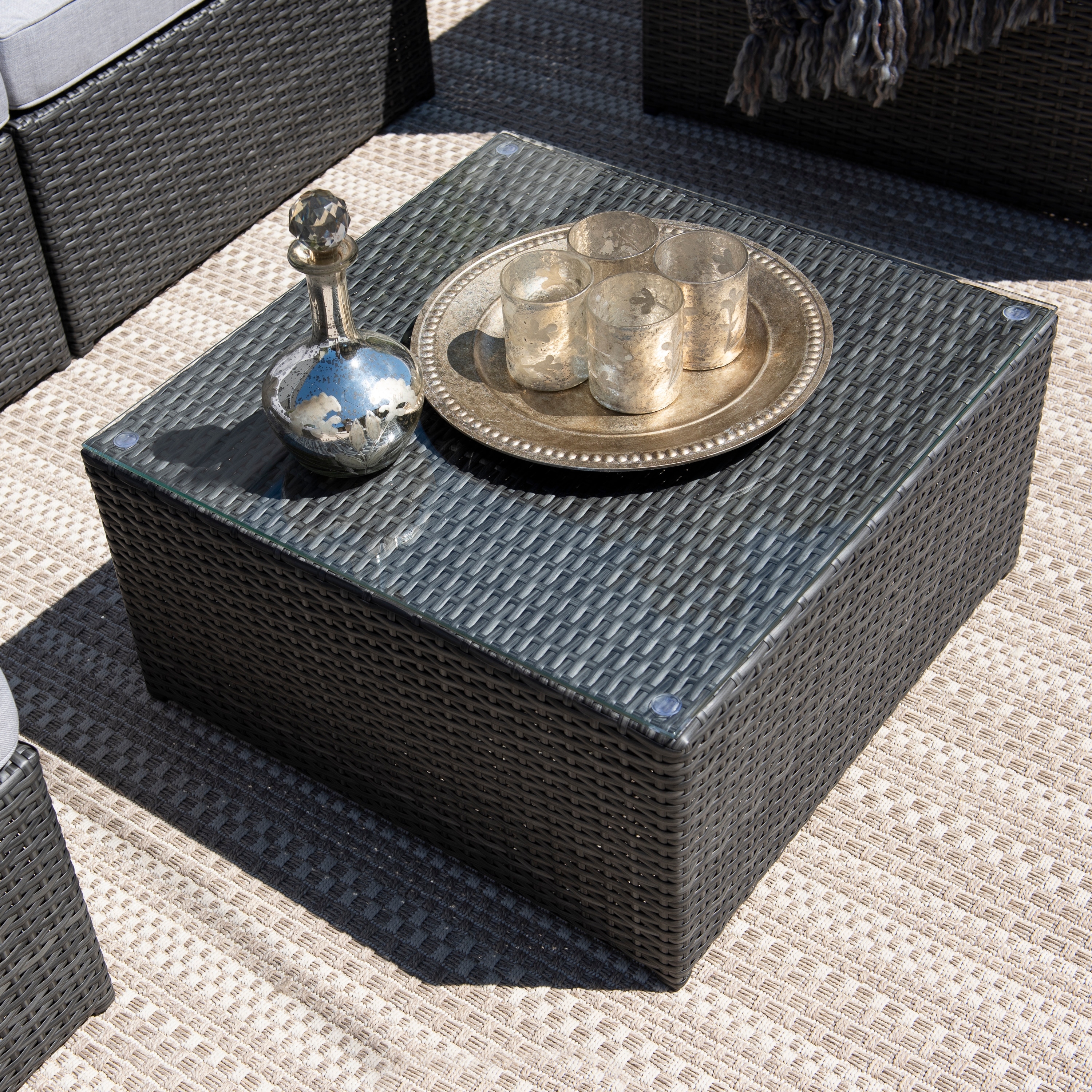 Corvus Trey Outdoor 6 piece Aluminum Resin Wicker Sofa Set
