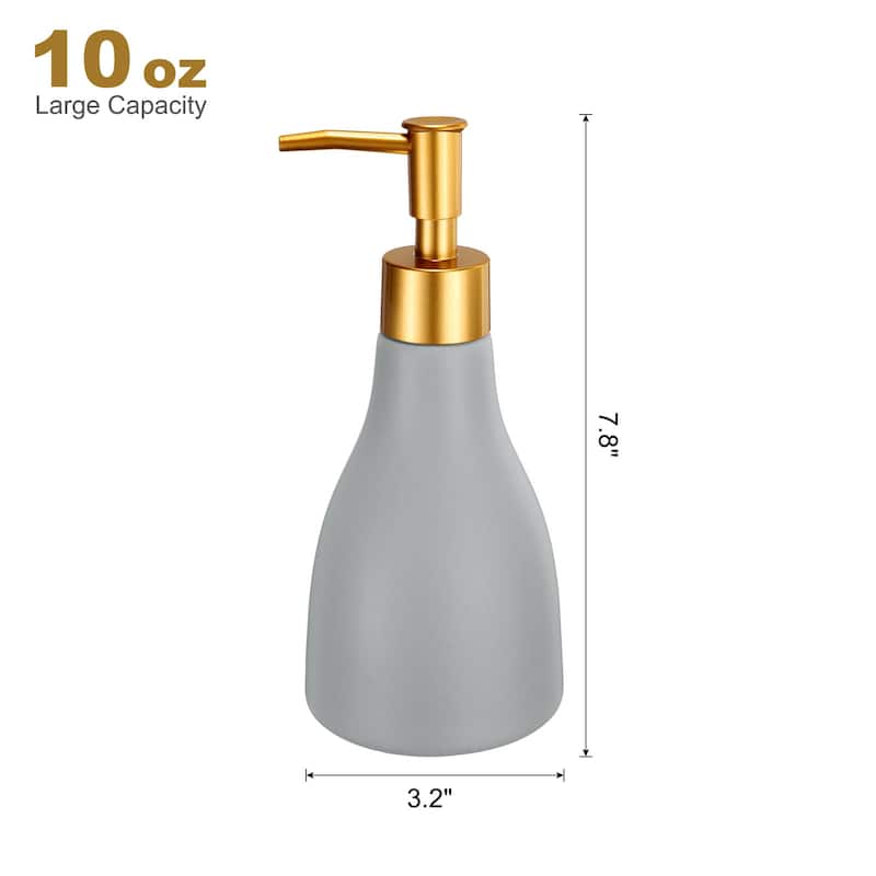 1x 9.5Oz Soap Dispenser Hand and Dish Soap Dispenser for Kitchen Matte - Gray
