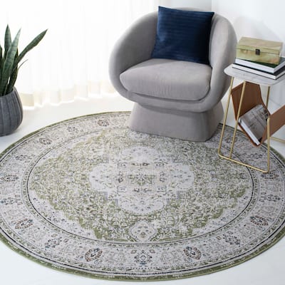 SAFAVIEH Tucson Machine Washable Slip Resistant Ehrengard Traditional Rug