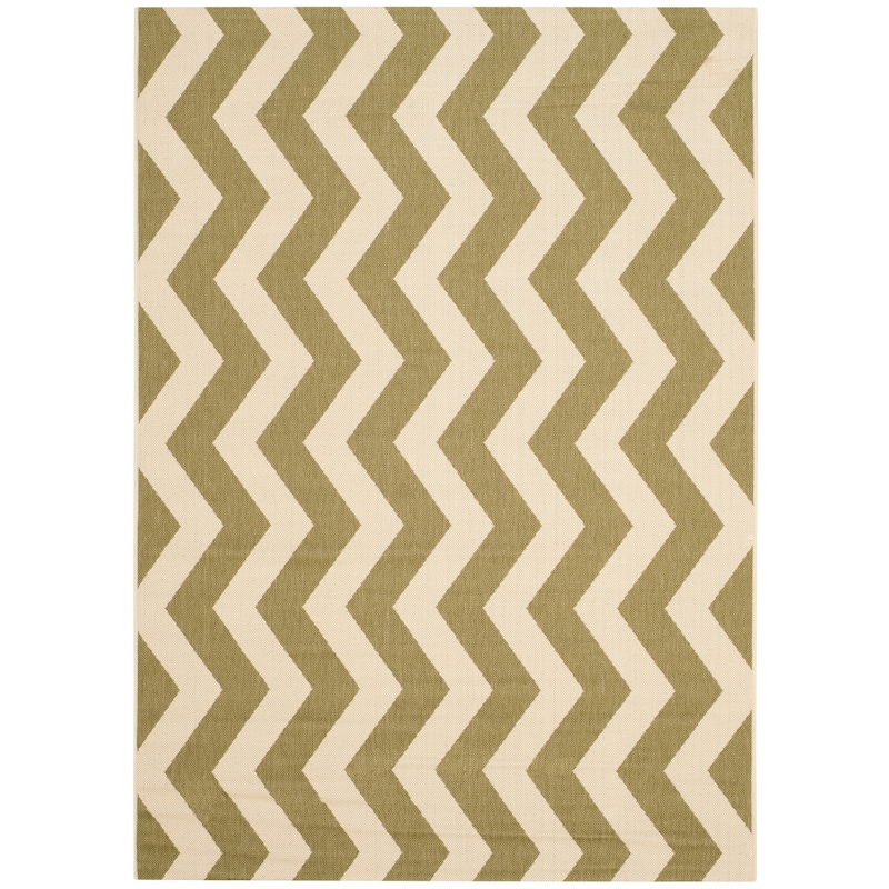 SAFAVIEH Courtyard Merlene Chevron Indoor/ Outdoor Waterproof Patio Backyard Rug