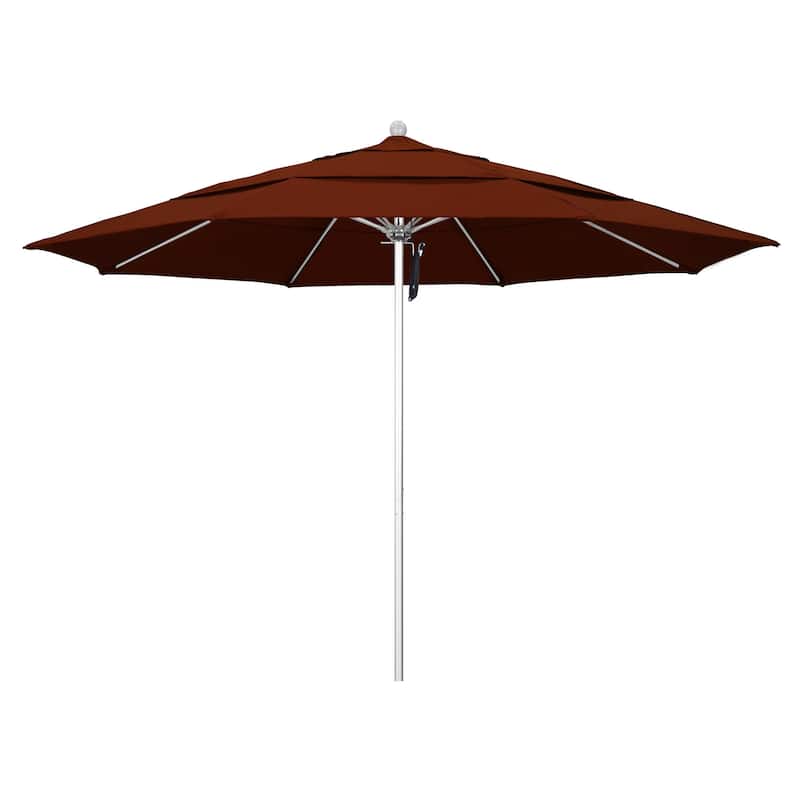 California Umbrella Anodized Silver Finish Aluminum 11-foot Round Outdoor Umbrella