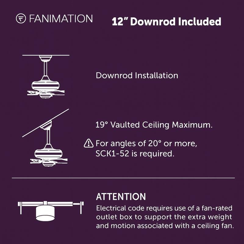 Fanimation Spitfire DC Custom Indoor/Outdoor Ceiling Fan DC Motor - Brushed Nickel