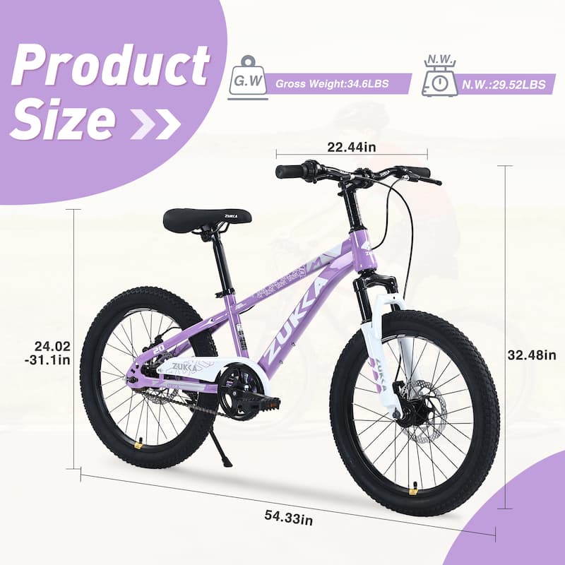 Mountain Bike,20 Inch Mtb For Boys And Girls Age 7-10 Years,Multiple Colors