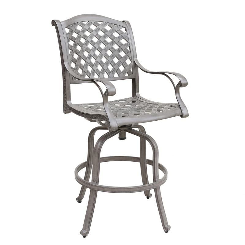 Ventura Cast Aluminum Bar Stool with Cushion (Set of 2)