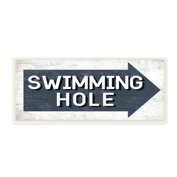 Stupell Charming Swimming Hole Sign Blue Arrow Wood Wall Art On Sale