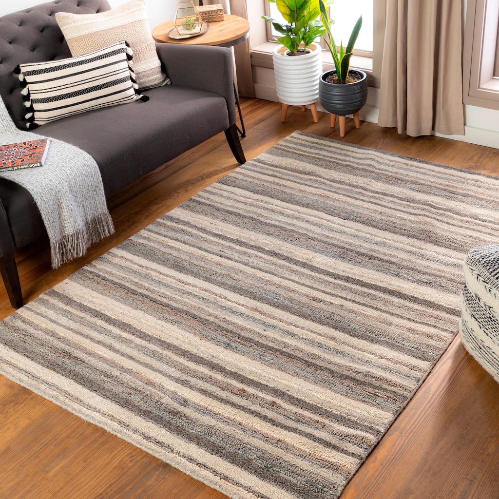 Artistic Weavers Azsher Handmade Striped Jute & Wool Area Rug