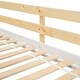 preview thumbnail 7 of 7, Twin over Twin House Bunk Bed with Roof Window Door with Safety Guardrails and Ladder, Natural/White