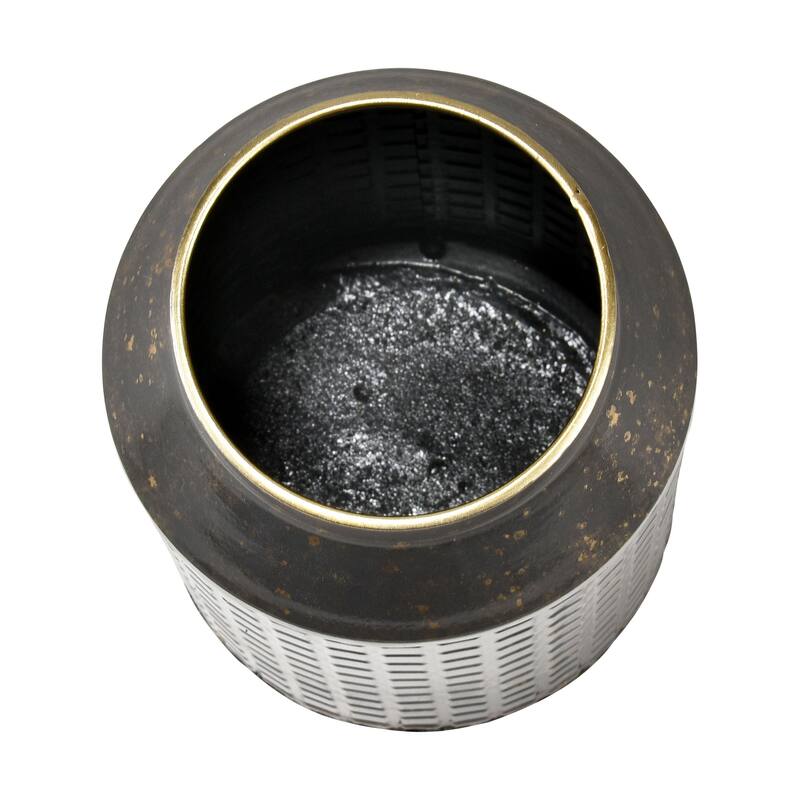 Elk Home Armil Black Metal Contemporary 6 Inch Wide Vase