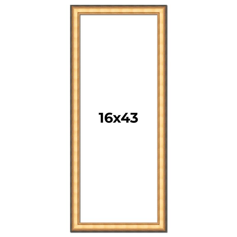 16x43 Frame Gold Plein Aire Solid Wood Picture Frame Width 2 Inches |