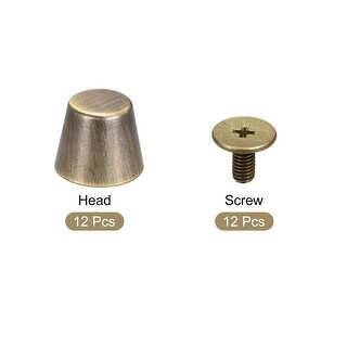 thumbnail image 2 of Screw Back Rivets Uxcell 15x7.5mm - 10 Sets Hollow Round Head Leather Studs Spike Black Zinc Alloy Leather Craft Rivets 2 of 10