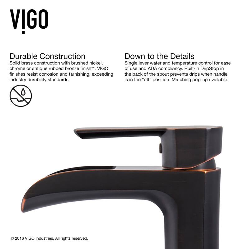 VIGO Donatello 18"L x 13"W Glass Vessel Sink and Niko 11"H Faucet Set