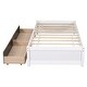 preview thumbnail 13 of 21, Twin Platform Bed with 2 Drawers, Solid Wood Frame, No Box Spring Need