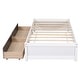 preview thumbnail 22 of 21, Twin Platform Bed with 2 Drawers, Solid Wood Storage Platform Sofa Bed Frame for Living Room & Bedroom, No Box Spring Needed