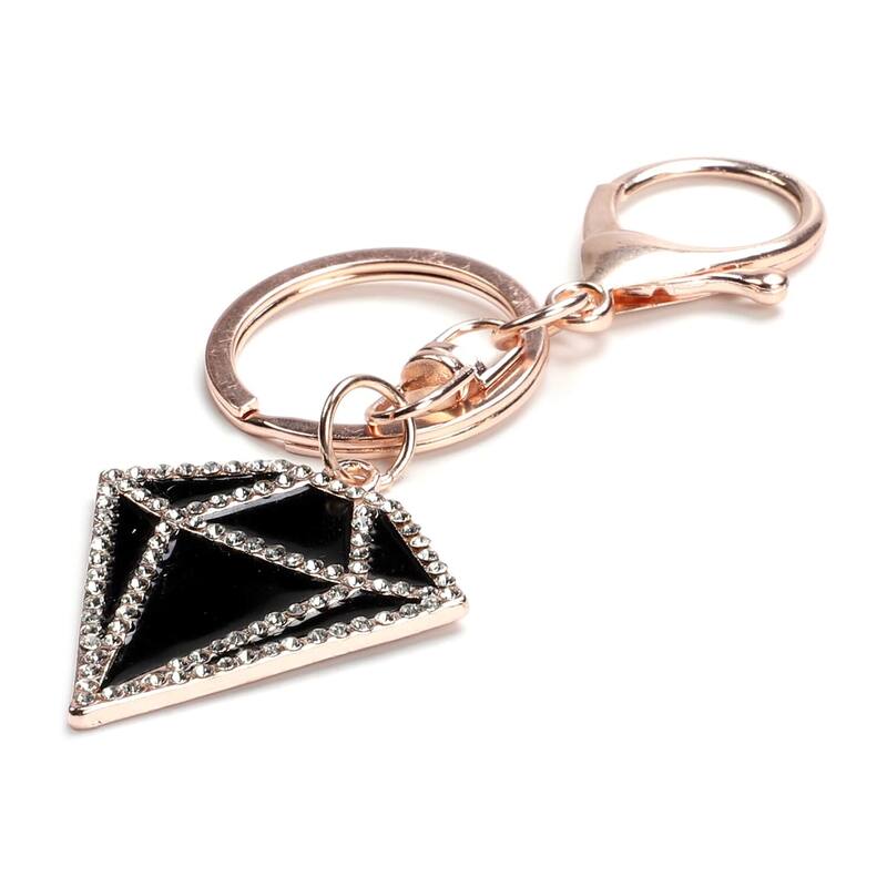 Set of 3 Multi Color Enamelled Keychain Key Ring for Women Holder - Medium