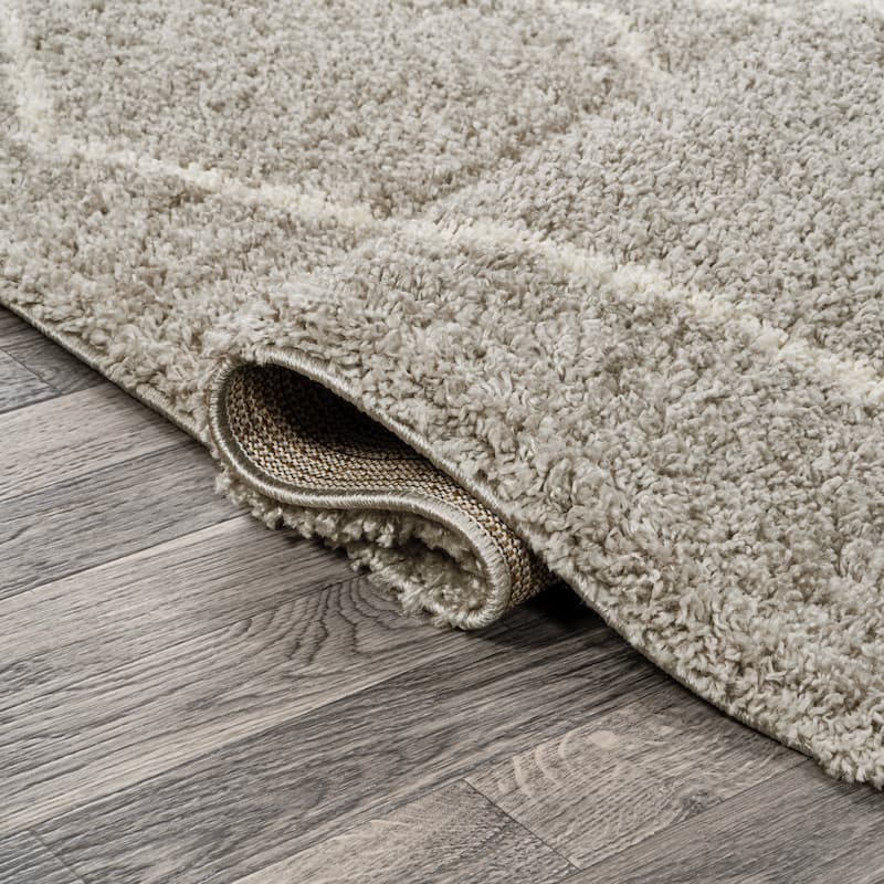 JONATHAN Y Petra Moroccan Diamond Shag Area Rug