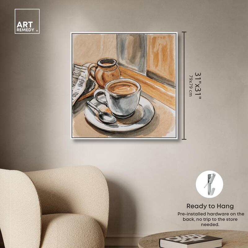 Sunday Coffee Canvas by Art Remedy
