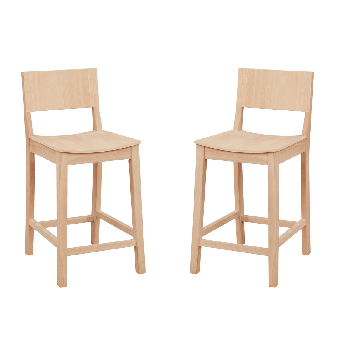 Linon Dahlia Wood 24-Inch Armless Counter Stool (Set of 2)