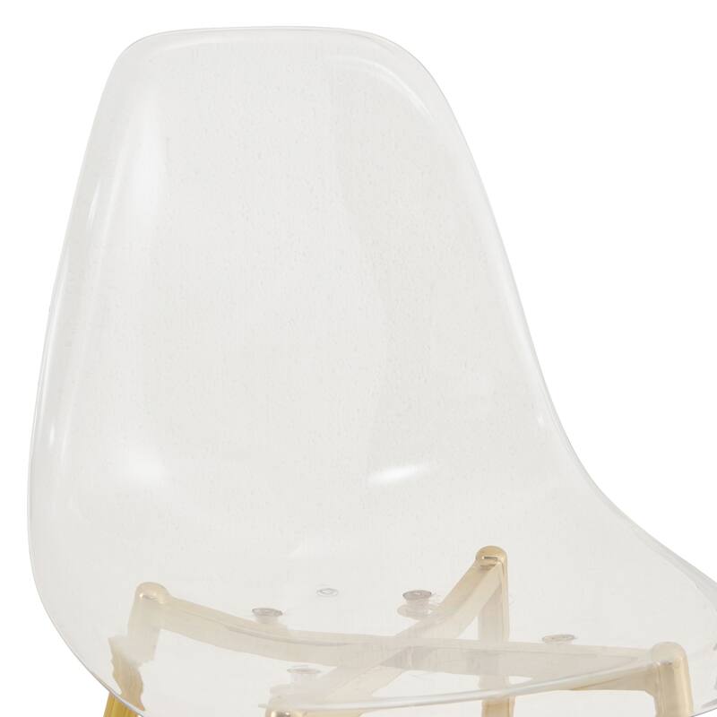 Golden Side Chair Reception Chair Kitchen Chair Meeting Room Chair Dressing Chair Set of 6 with Meral Legs