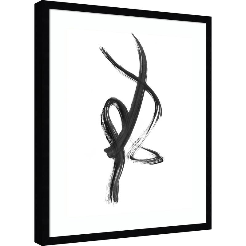 Brush Stroke No. 1 by Danushka Abeygoda Wood Framed Wall Art Print