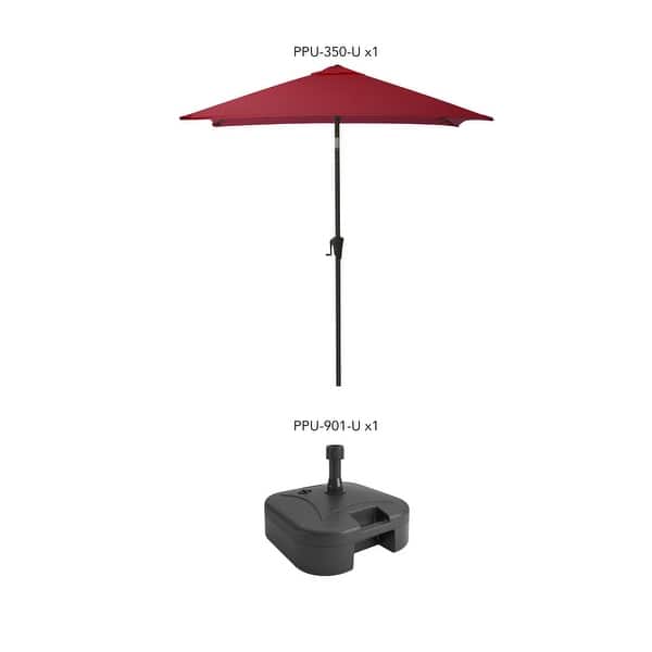 9 patio umbrella wine Outsunny 9' X 7' Solar Umbrella, Led Lighted For Table Or Base With Tilt & Crank, Outdoor Umbrella For Garden, Deck, Backyard, Pool, Elevate your outdoor comfort with this 9 ft ANGELES HOME 9 ft. Iron