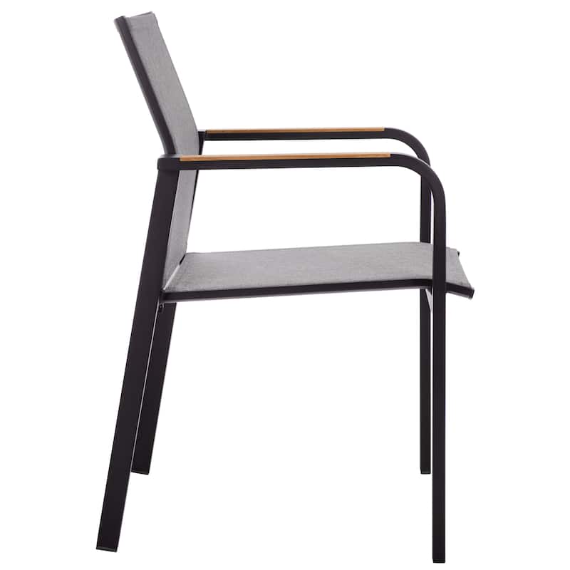 SAFAVIEH Outdoor Living Dexter Armchair with Teak (Set of 2)